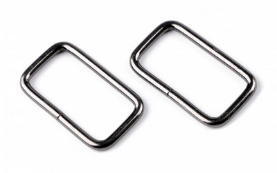 Rectangle Ring 25mm - Gunmetal Grey