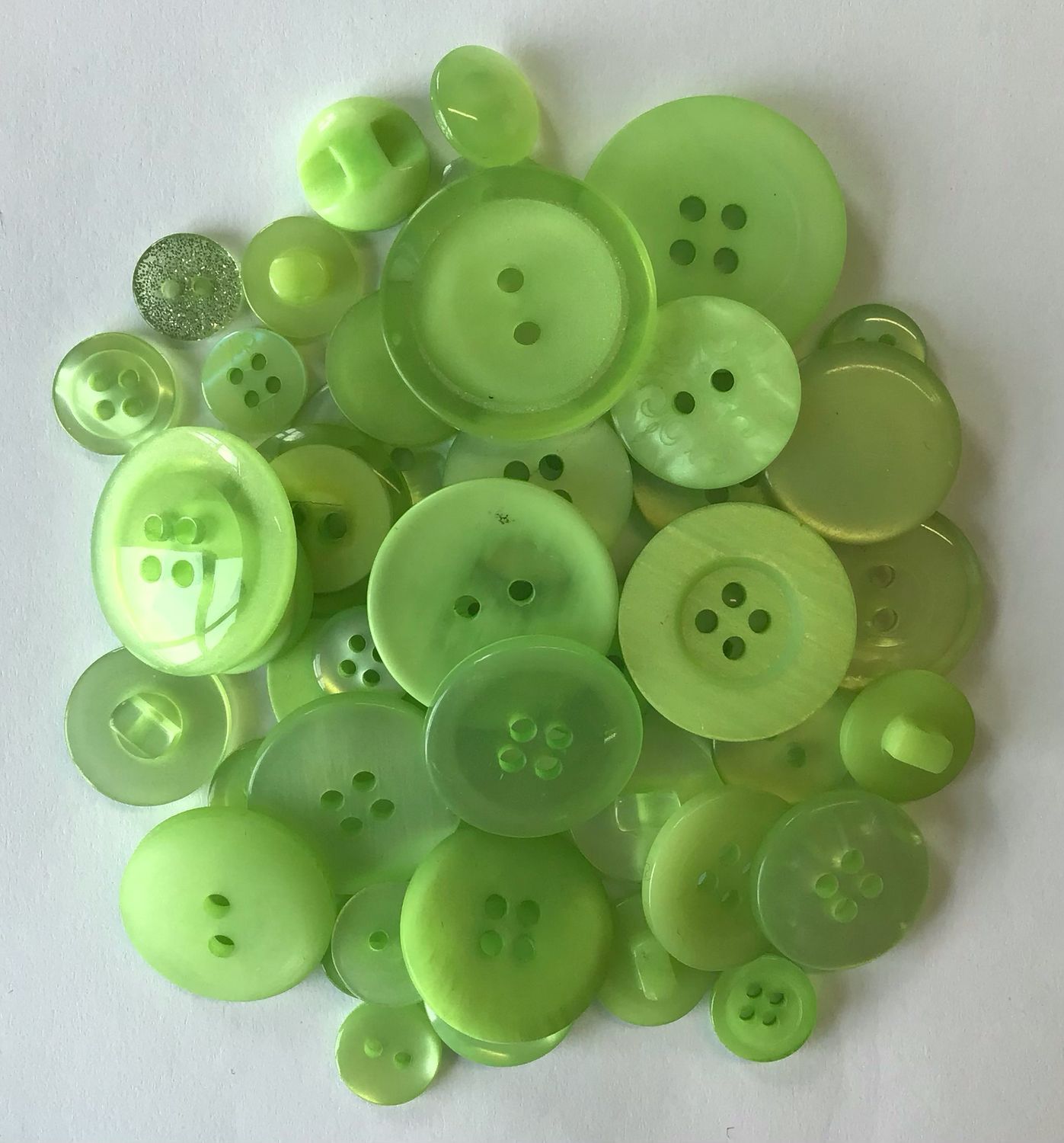 Craft Buttons- Light Green