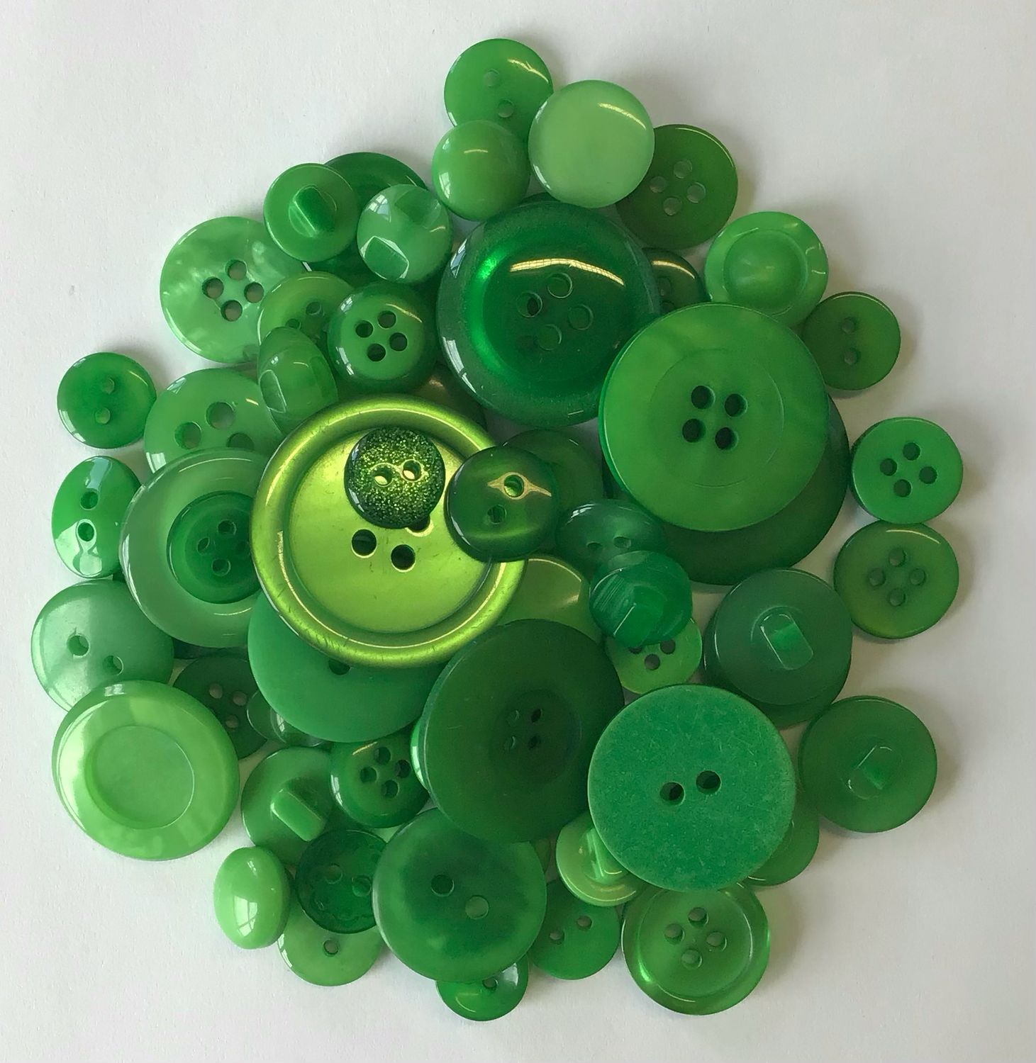 Craft Buttons- Green