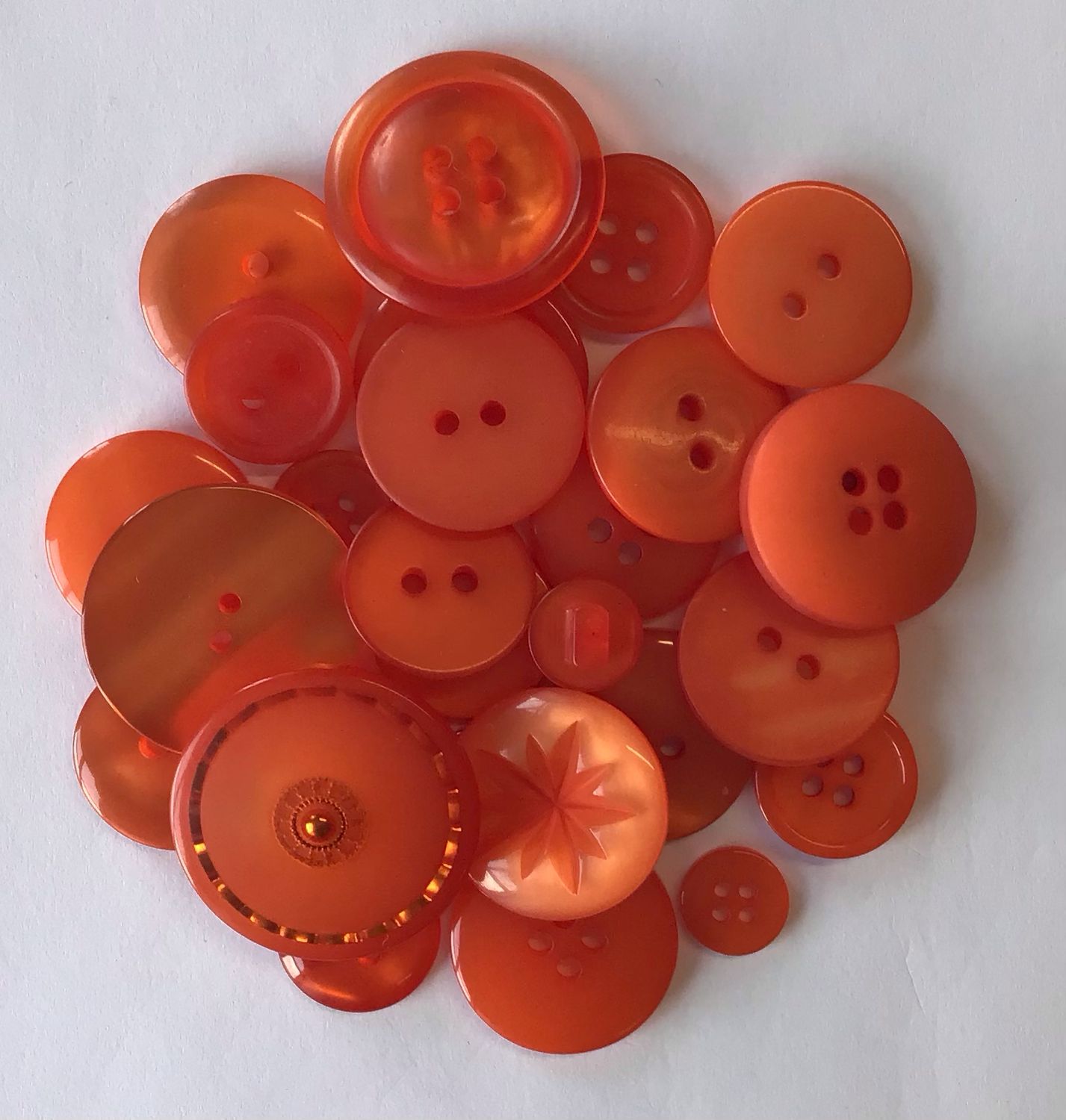 Craft Buttons- Orange
