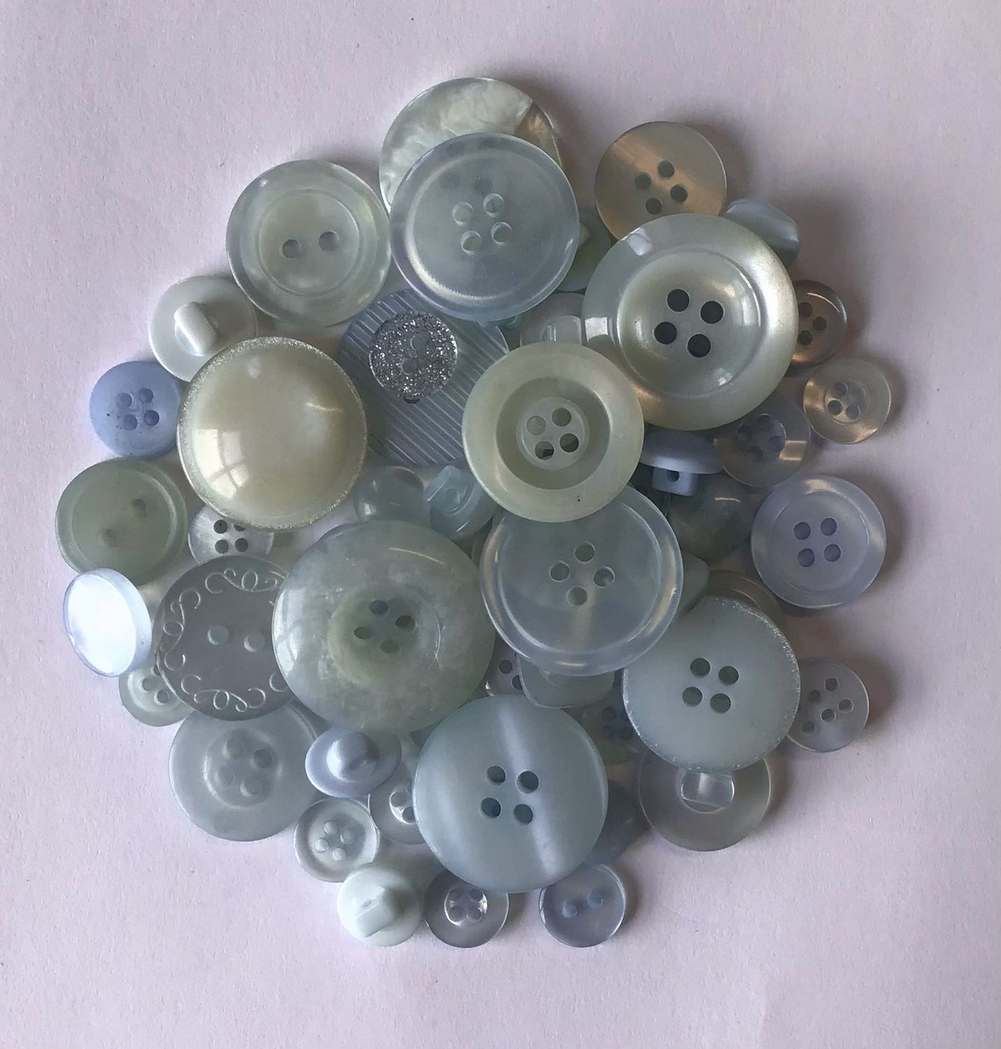 Craft Buttons- Light Blue