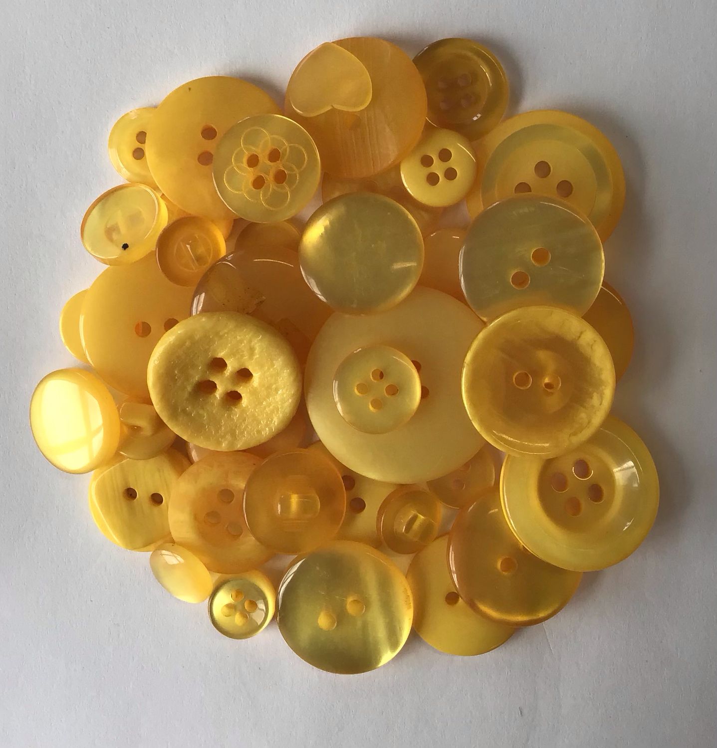 Craft Buttons- Yellow