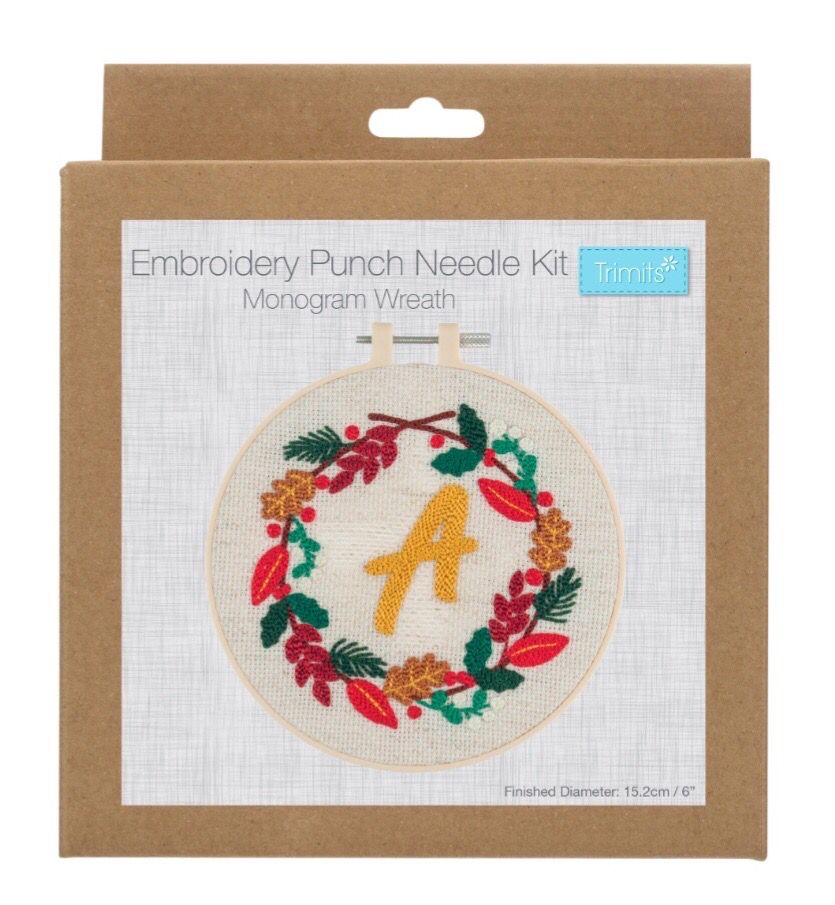 Embroidery Punch Needle Kit- Spring Monogram