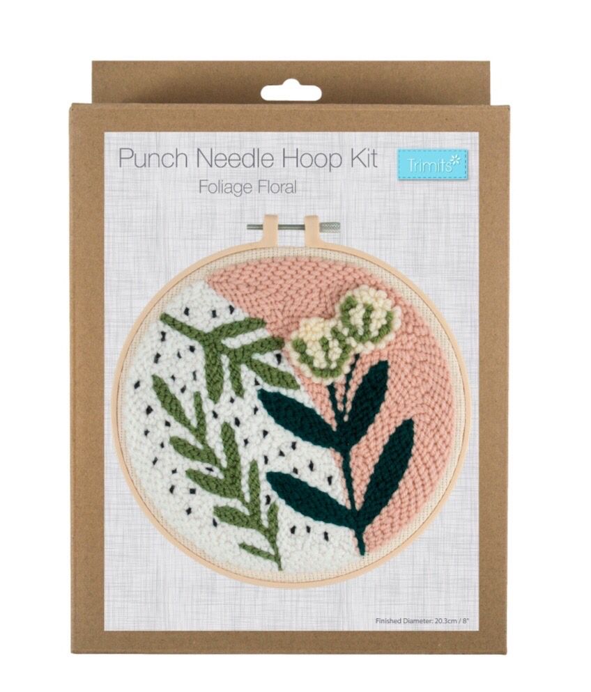 Punch Needle Hoop Kit- Foliage Floral