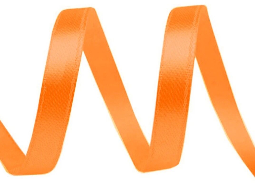 Satin Ribbon - width 6mm 22.5 metres- Orange