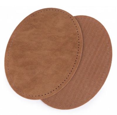 Suede Iron-on Patches with Perforation- Beige