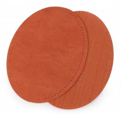 Suede Iron-on Patches with Perforation- Terracotta
