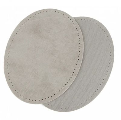 Suede Iron-on Patches with Perforation- Light Grey