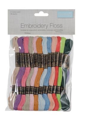 Embroidery Thread Pastels- 36x 8m Skeins