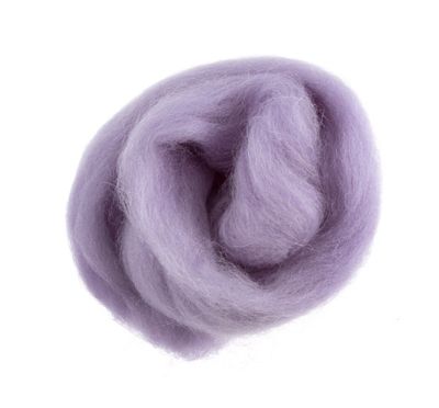 Natural Wool Roving- Lilac