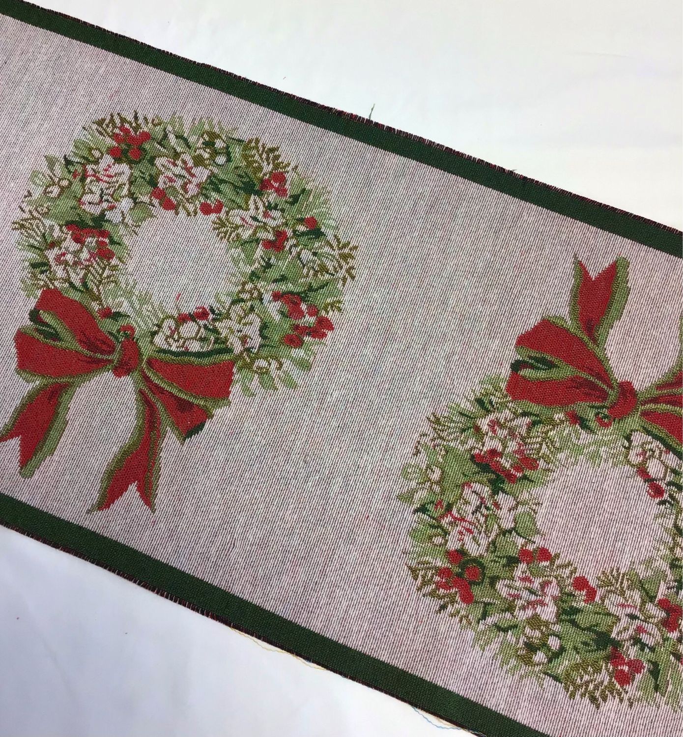 Christmas Wreath Tapestry Fabric