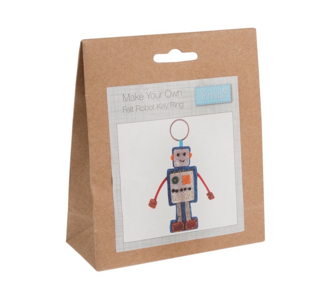 Felt Decoration Kit: Robot Key Ring