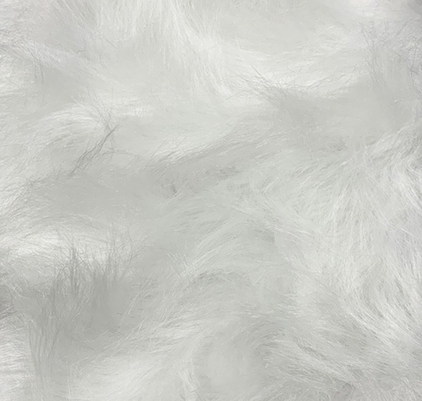 Long Pile Faux Fur - White