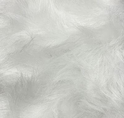 Long Pile Faux Fur - White