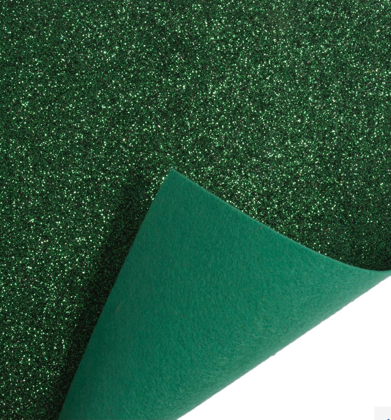 Green Glitter Felt