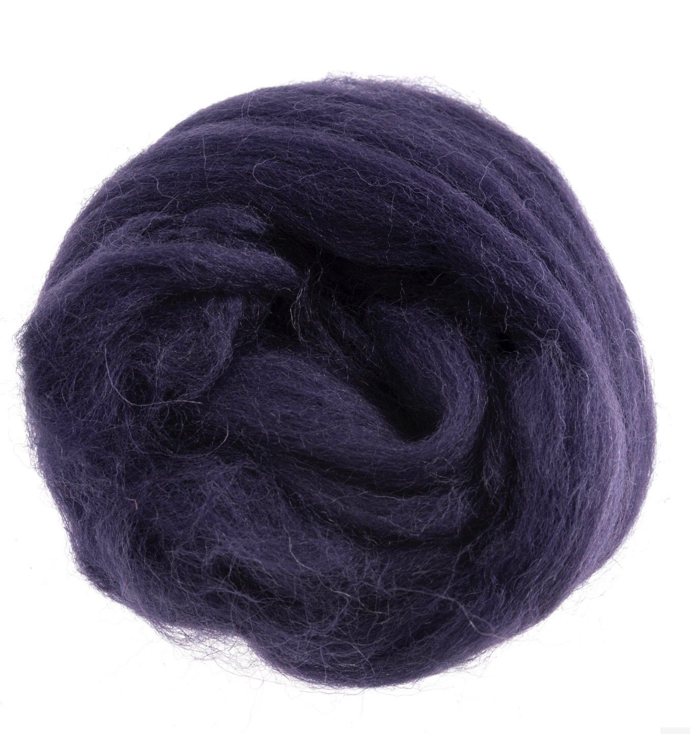 Natural Wool Roving - Plum