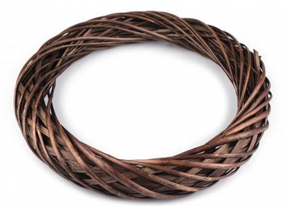 Wricker Wreath 34 cm- Dark Brown