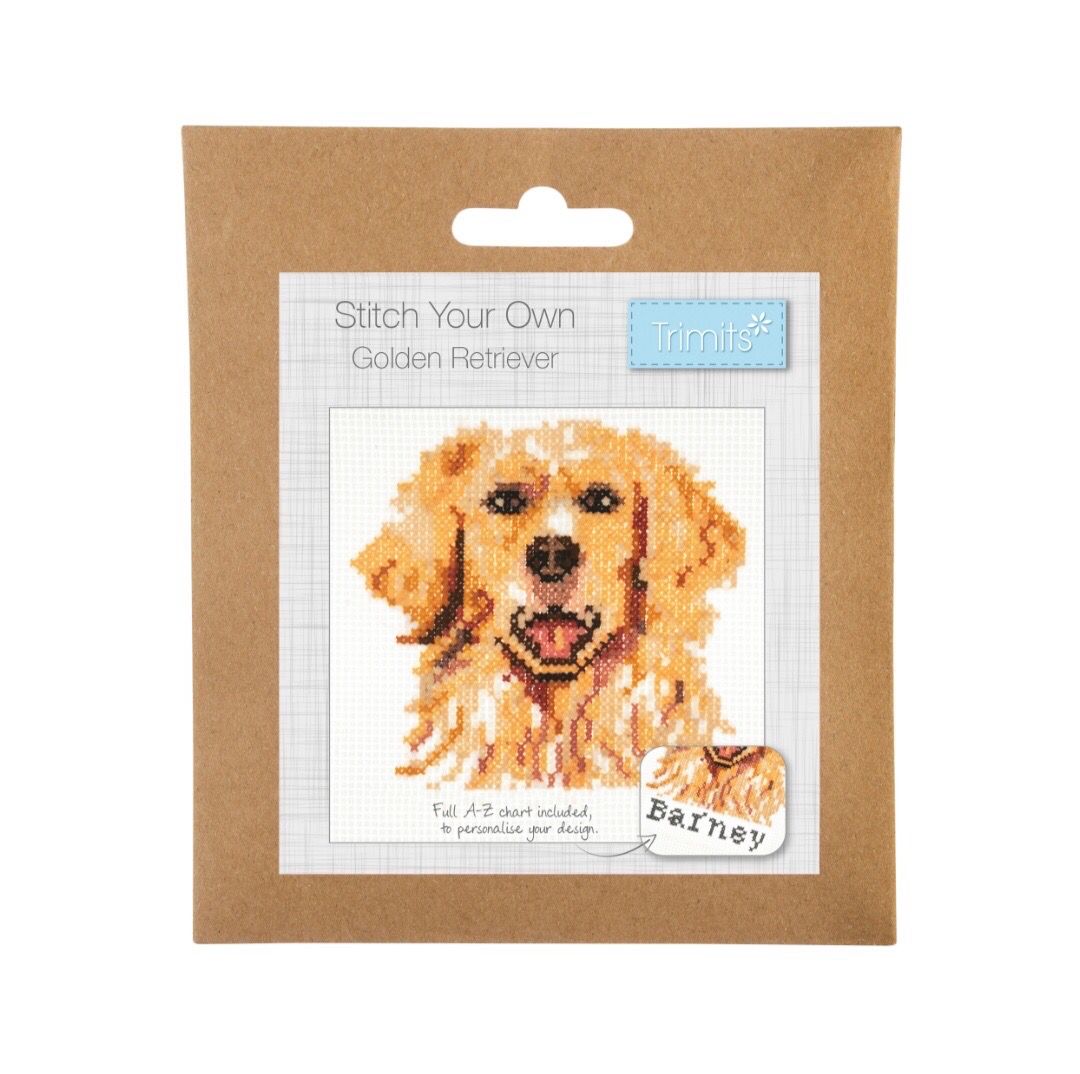 Cross Stitch Kit- Golden Retriever