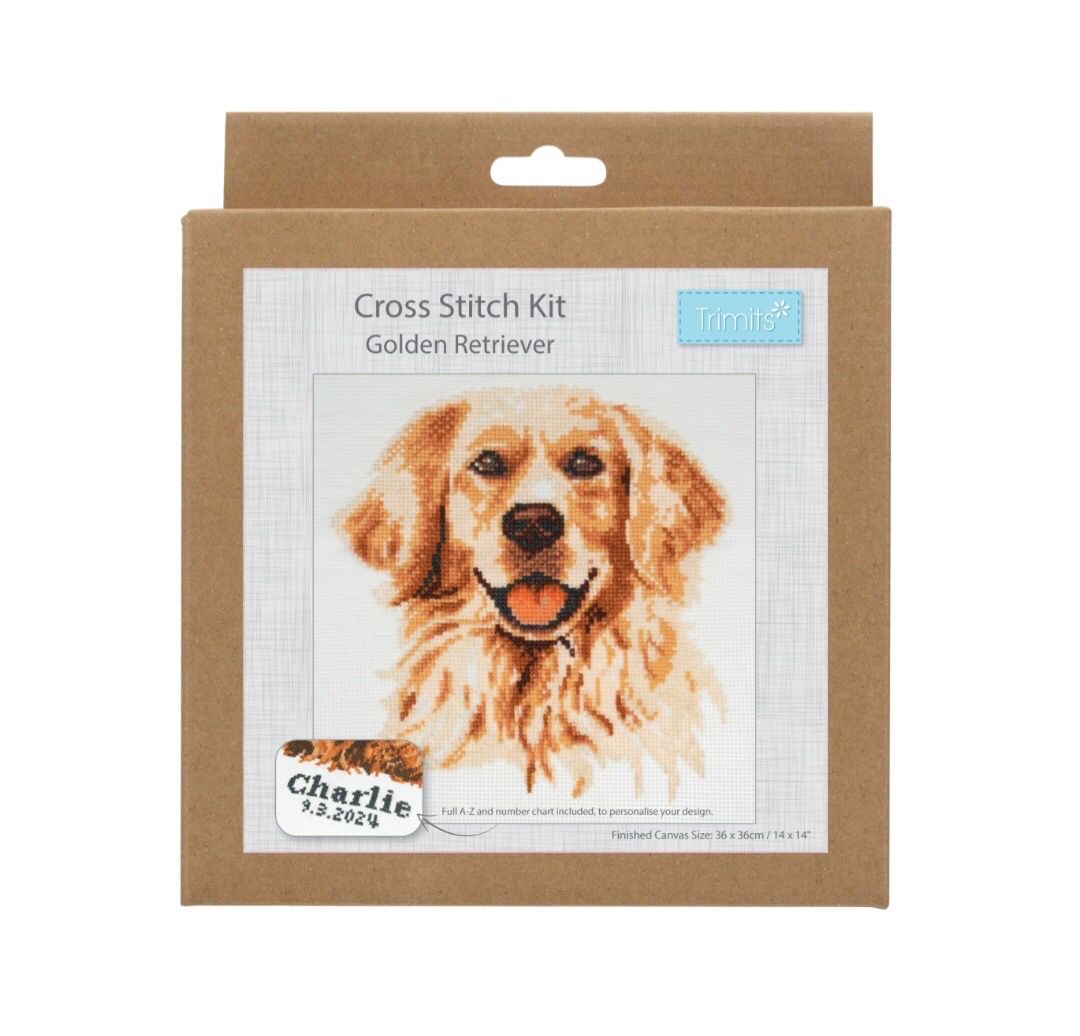 Cross Stitch Kit - Golden Retriever Cross Stitch Kit - Golden Retriever