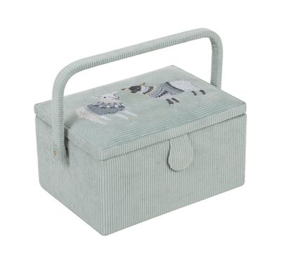 Sewing Box- Embroidered- Woolly Pully