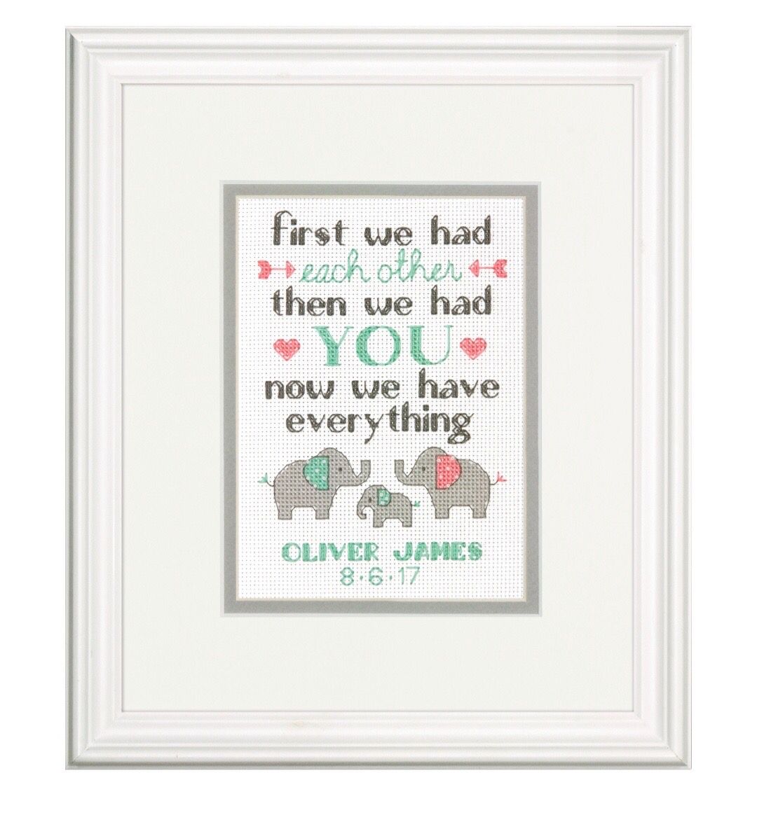 Birth Record- Counted Cross Stitch Kit
