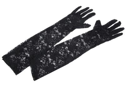 Formal Lace Gloves- Black