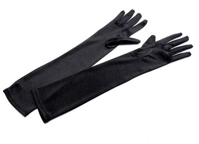 Formal Satin Gloves- Black