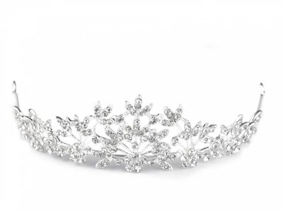 Bridal Rhinestone Tiara with Loops