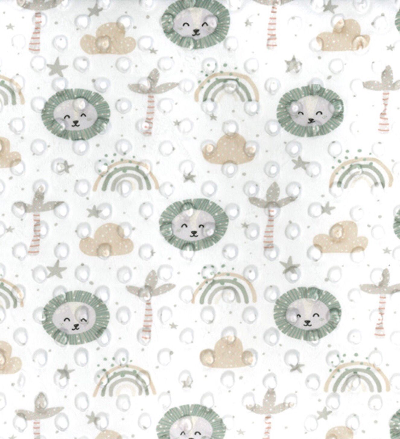 Printed Dimple Fleece- Mint