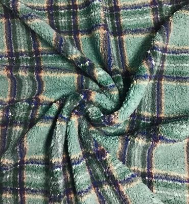 Sherpa Fleece- Green Check