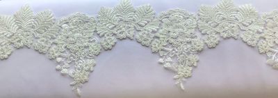 Embroidered Tulle- Ivory