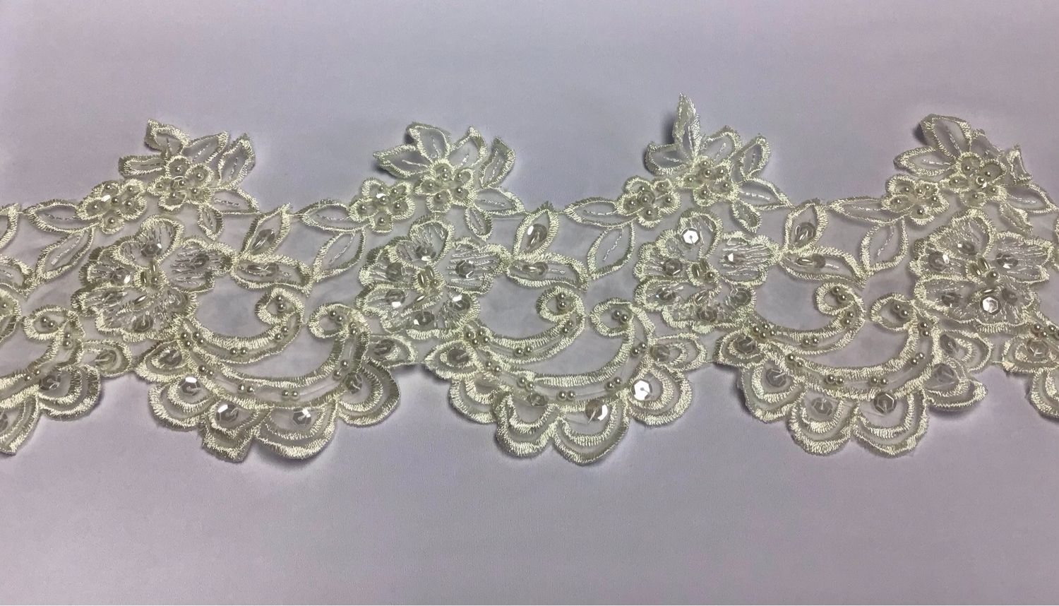 Embroidered Organza- Cream