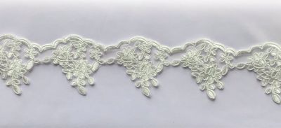 Embroidered Tulle- Ivory