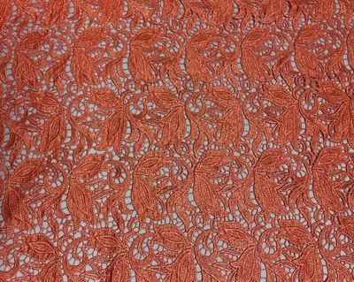 Guipure Lace- Coral