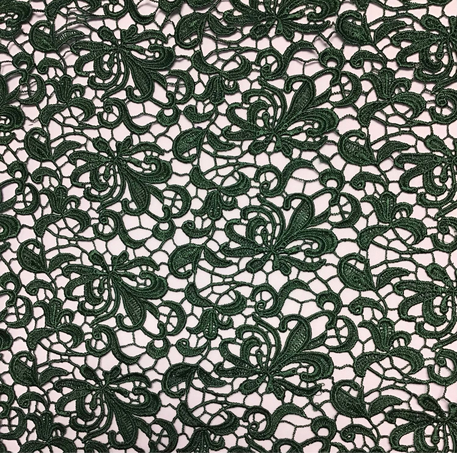 Guipure Lace- Dark Green