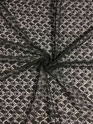 Embroidered Tulle- Black