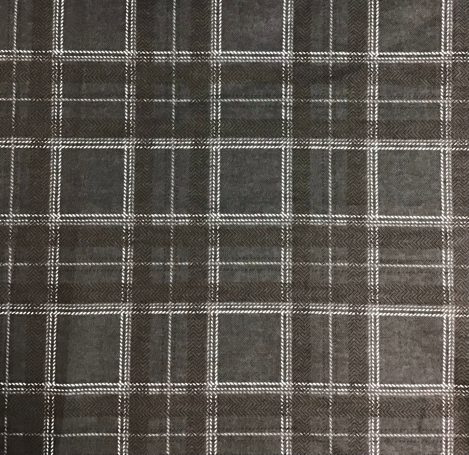 Brushed Cotton- Grey Checked