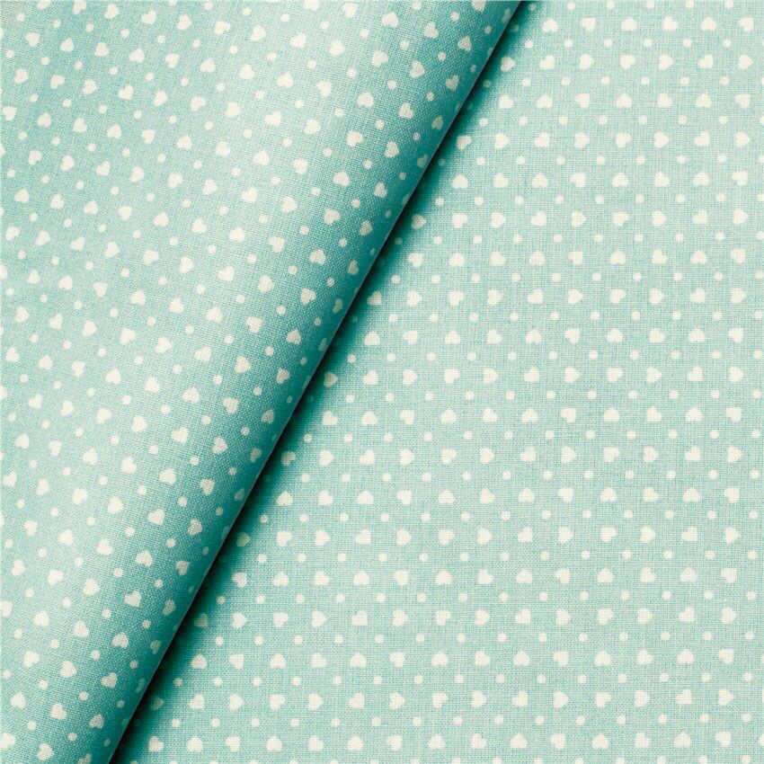 White Heart On Aqua Sheeting