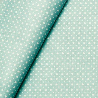 White Heart On Aqua Sheeting