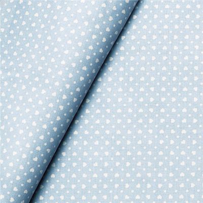 White Hearts On Blue Sheeting