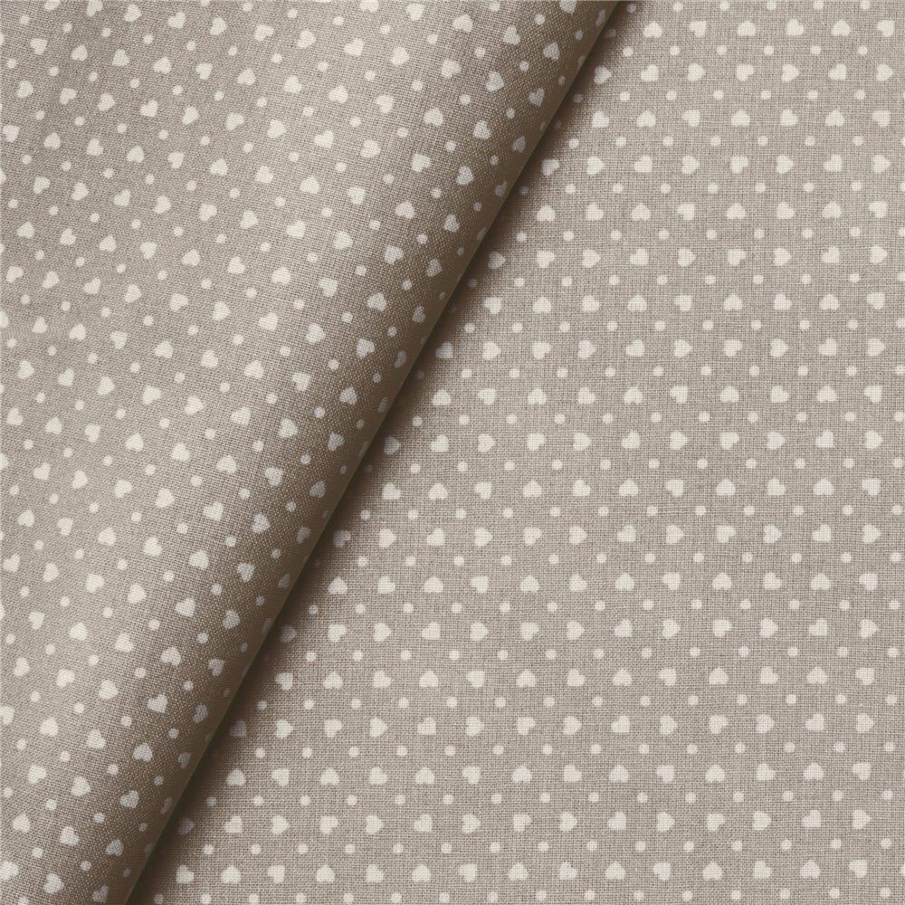 White Hearts On Grey Sheeting