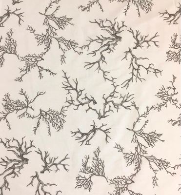 Sheeting- Grey Coral on White