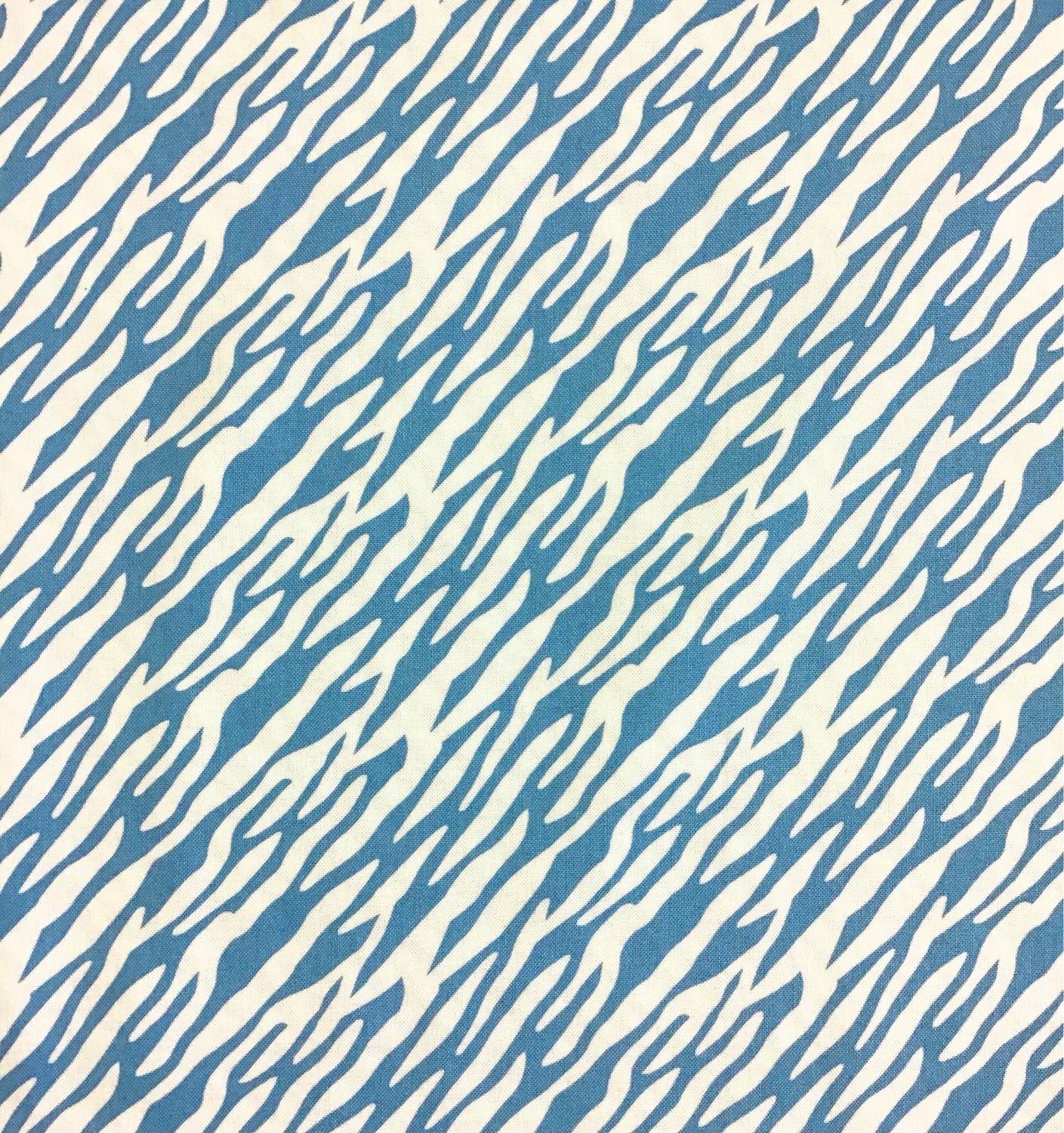 Jungle Safari Blue Zebra Print