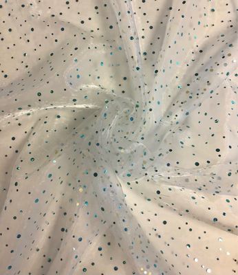 Sequins Dot Organza- Blue