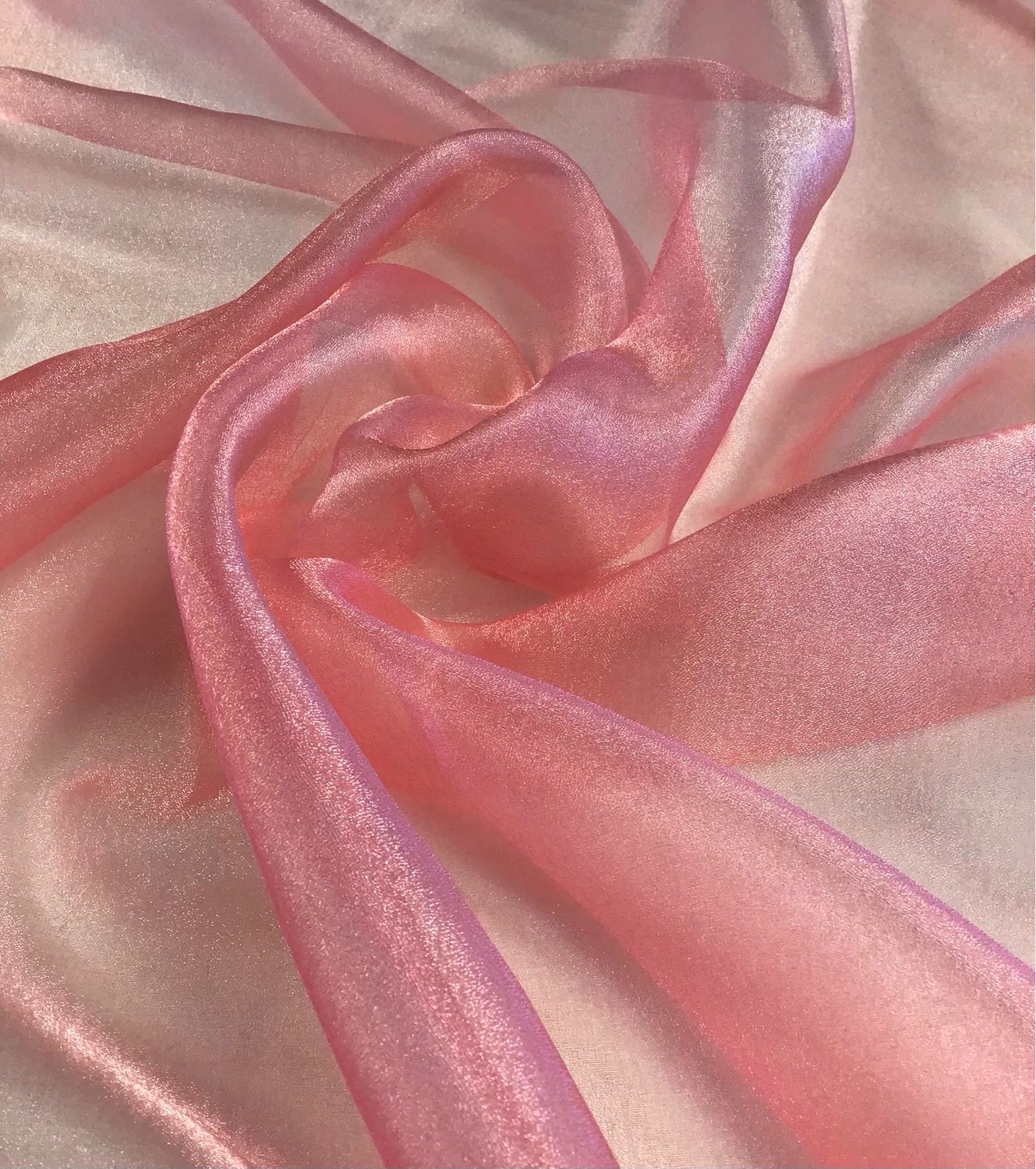Crystal Organza- Coral