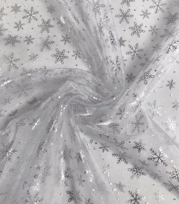 Snowflake Organza- White