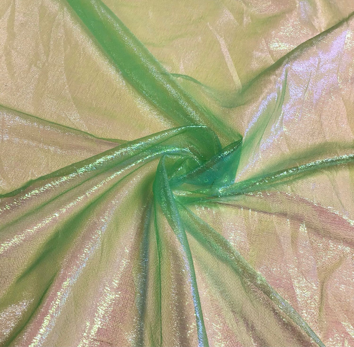 Rainbow Organza- Emerald Green