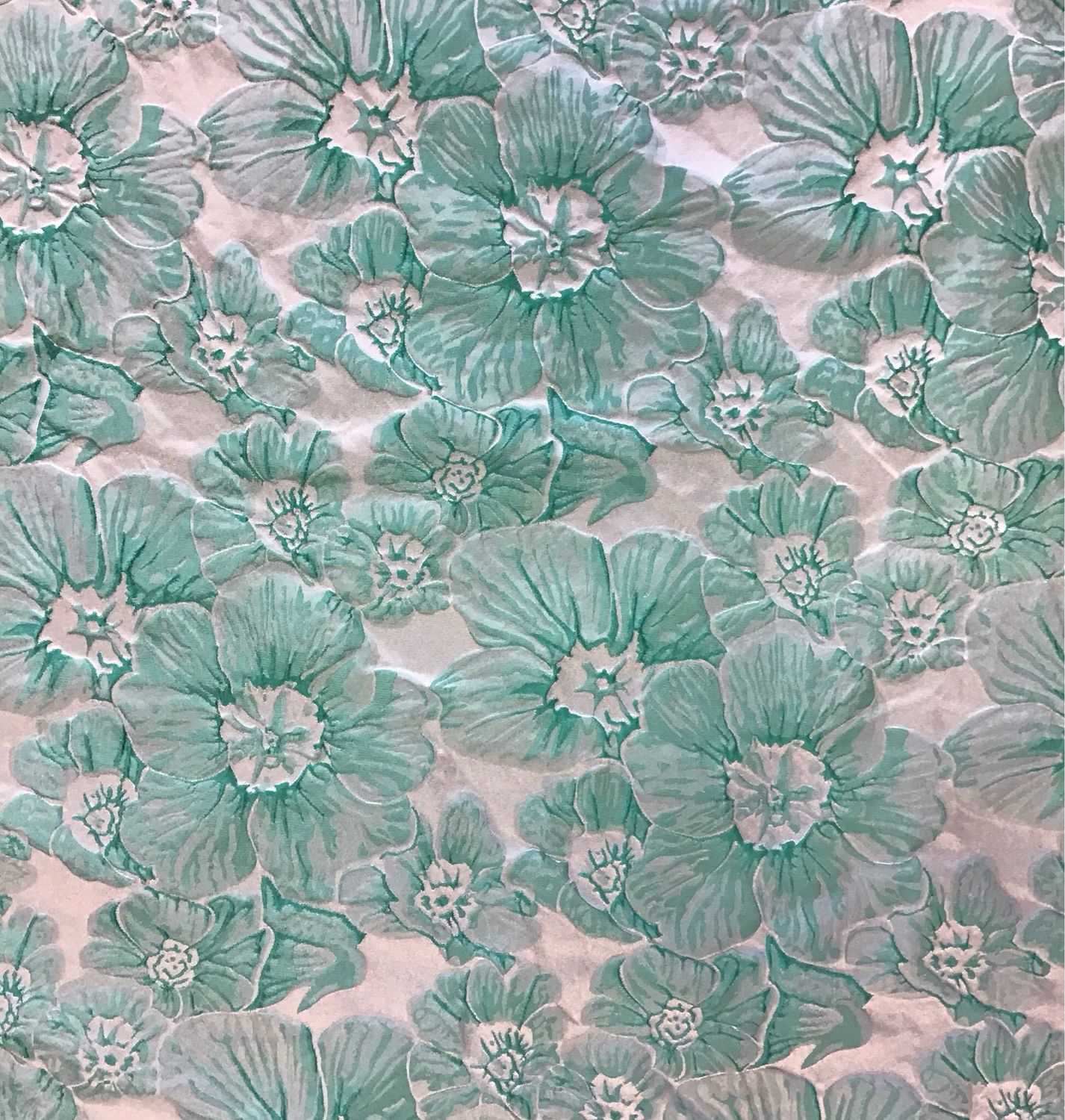 Mint Floral Brocade