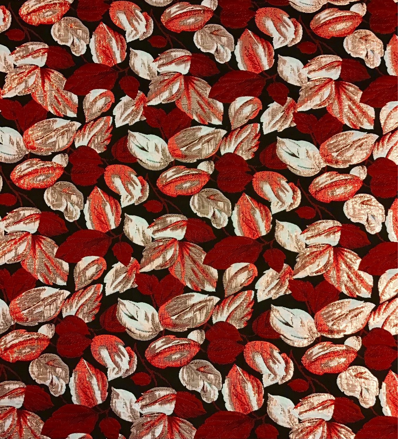 Red-Metallic Brocade