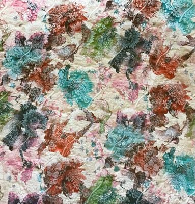 Multicolour/ Gold Double- Sided Brocade